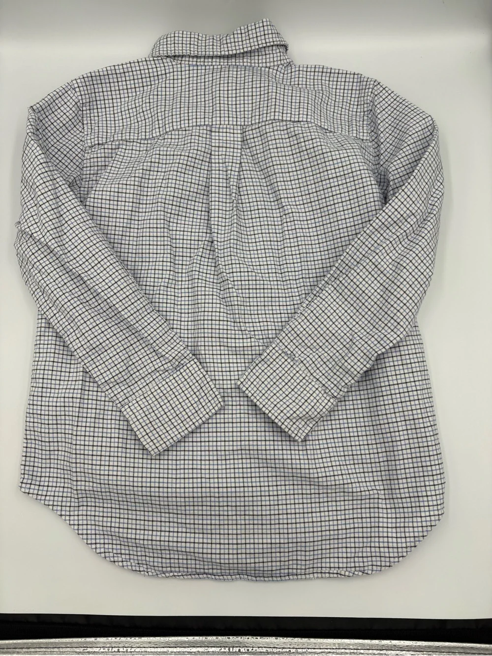 Ralph Lauren Boys' Blue Check Button-Down Shirt-100% cotton- size 6